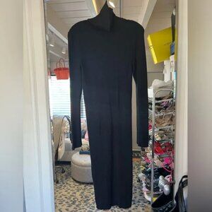Express turtleneck black sweater midi dress size medium